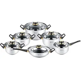 Набір каструль Rainstahl RS 1230-12 BK