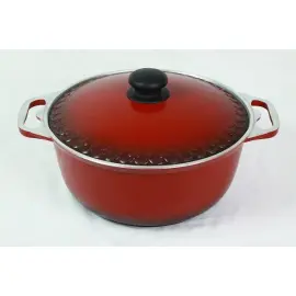 Кастрюля Силумин (Украина) Азиатка с высокой крышкой (с орнаментом), 4л
