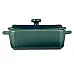 Набір керамічних міні-каструль з кришками Bergner Excalibur, зелений, прямокутні, 2 шт (BG-13363-GR)