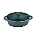 Набір керамічних міні-каструль з кришками Bergner Excalibur, зелений, овал, 2 шт (BG-13365-GR)