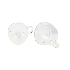 Набор стеклянных чашек Bergner Coffee & tea lovers, 100 мл, 2 шт (BG-20114-MM)