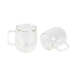 Набор стеклянных чашек Bergner Coffee & tea lovers, 400 мл, 2 шт (BG-20116-MM)
