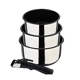 Набір ковшів зі знімною ручкою Bergner Click & cook, 1.5 / 2.1 / 3 л (BG-32293-MM)