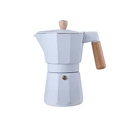 Кавоварка гейзерна Bergner Naturally, 380 мл, 3 чашки (BG-38195-WH)