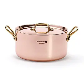 Каструля мідна з кришкою de Buyer 6447.20