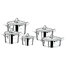 Набір посуду ( 4 каст. 2,4 л. 2,9 л. 4,3 л. 5,9 л. + сотейник 3 л. ) OMS 1057