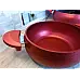 Набір посуду 7 предметів OMS 3017-Red 20*9 (2,5 л) - 24*10,5 (4,5 л) - 26*11 (5,7 л) -Сковорода 26*7 (2,8 л)