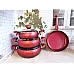 Набір посуду 7 предметів OMS 3017-Red 20*9 (2,5 л) - 24*10,5 (4,5 л) - 26*11 (5,7 л) -Сковорода 26*7 (2,8 л)