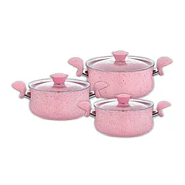 Набір посуду 6 пред. OMS 3027-Pink