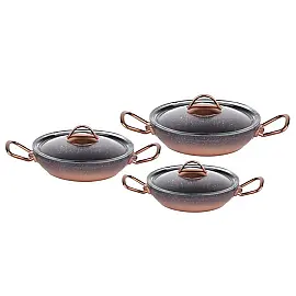 Набір омлетниць OMS 3032-Bronze 18*5 (1,0 л) - 20*5 (1,25 л) - 22*5 (1,50 л)