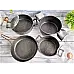 Набір посуду 7 предметів OMS 3033-Bronze 20Х9,50 см (2,5 л); 24Х11см (4,2 л); 26Х7,5 см (3,75 л); СКОВОРОДА 26Х6 см (2,60 л)