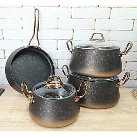 Набір посуду 7 пр. OMS 3041-IND-Bronze