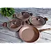 Набір посуду 7 предметів OMS 3105-Rosegold 20*10 (2,6 л) - 24*12 (4,3 л) - 26*7,5 (3,7 л) -Сковорода  26*5,5 (2,4 л)