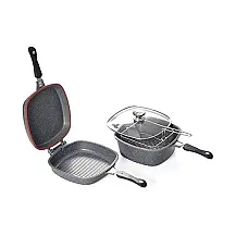 Набір сковорідок 3 шт. 26 х 26 см OMS 3224-Grey