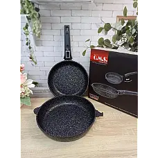 Набір сковорідок (24 см - 1,9 л  28 см - 3,3 л. ) OMS 3284 black