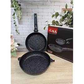 Набір сковорідок (24 см - 1,9 л  28 см - 3,3 л. ) OMS 3284 black