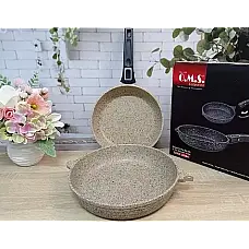 Набір сковорідок (24 см - 1,9 л  28 см - 3,3 л. ) OMS 3284 sand