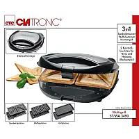3в1 вафельница-сендвичница-гриль Clatronic ST/WA 3490