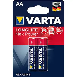 Батарейка VARTA LONGLIFE MAX POWER   BLI 2 ALKALINE