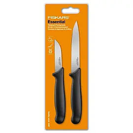Набір ножів для чищення Fiskars Essential Small, 2шт, блістер