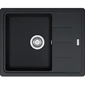 Мийка кухонна Franke Basis, фраграніт, прямокутник, з крилом, 620х500х200мм, чаша - 1, накладна, BFG 611-62, онікс