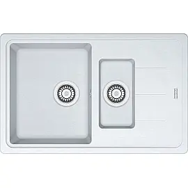 Кухонна мийка Franke BASIS BFG 651-78 Фраграніт / 780х500х200 / Білий