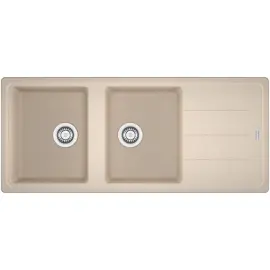 Мийка кухонна Franke Basis, фраграніт, прямокутник, з крилом, 1160х500х200мм, чаша - 2, накладна, BFG 621, бежевий