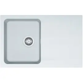 Мийка кухонна Franke Orion, тектонайт, прямокутник, з крилом, 780х500х180мм, чаша - 1, накладна, OID 611-78, білий
