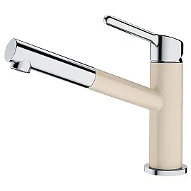 Змішувач для кухні Franke Orbit, довж.виливу - 225мм, витяжний, 1важіль, хром-бежевий