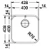 Кухонна мийка Franke SVX SVX 110-40 / 122.0039.092 / квадратна / 43 х 43/ нержав полірована