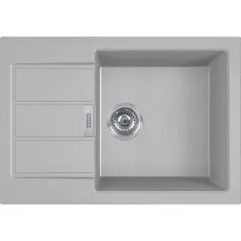 Мийка кухонна Franke Sirius, тектонайт, прямокутник, з крилом, 620х435х200мм, чаша - 1, накладна, S2D Slim 611-62 , сірий