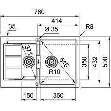 Кухонна мийка Franke Sirius 2.0 S2D 651-78 / 143.0632.385 / тектонайт/ 780x500х200/ онікс