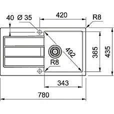 Кухонні мийки Franke Sirius S2D Slim 611-78/ 143.0632.392/ тектонайт / з крилом / оборотна / чорний