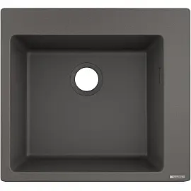 Кухонна мийка Hansgrohe S51 S510-F450 / 43312290 / граніт / прямокутна / 560х510х190 / на стільницю / сірий камінь