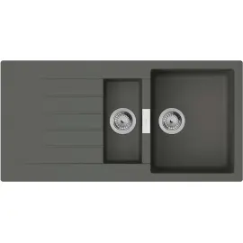 Мийка кухонна Hansgrohe S52, граніт, прямокутник, з крилом, 980х480х190мм, чаша - 1.5, врізна, сірий камінь