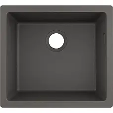 Кухонна мийка Hansgrohe S51 S510-U450 / 43431290 / граніт / прямокутна / 500х450х190 / під стільницю / сірий камінь