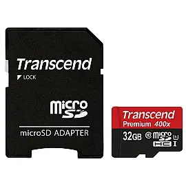 Карта памяти Transcend microSDHC 32GB UHS-I U1 Premium (TS32GUSDU1) + SD адаптер