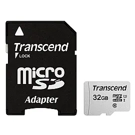 Карта памяти Transcend microSDHC 32GB UHS-I U1 (TS32GUSD300S-A) + SD адаптер
