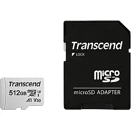 Картка пам'ятi TRANSCEND microSDXC 300S 512GB UHS-I U3 + ad