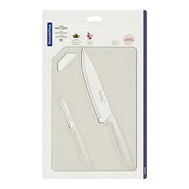 Набір ножів Tramontina Plenus light grey, 3 предмети