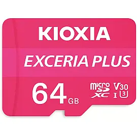 Картка пам'ятi KIOXIA Exceria plus microSDXC 64Gb Class 10 U3 V30 + ad