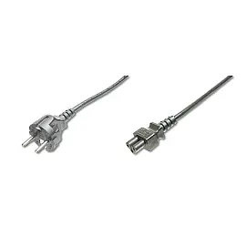 Кабель питания DIGITUS Schuko - C5 M/F, 1.2m, black