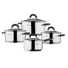 Набір посуду Ardesto Gemini Salerno, 8 пред., нержавіюча сталь