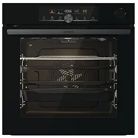 Духова шафа Gorenje BPSA6747A08BG електрична, 77л, A+, пара, дисплей, готування на різних рівнях, чорний