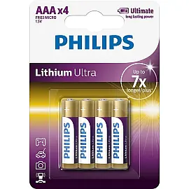 Батарейка Philips Lithium Ultra  AAA літієва  блістер, 4 шт