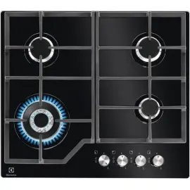 Варильна поверхня Electrolux газова на склі, 60см, чавун, чорний