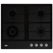 Варильна поверхня Beko газова, 60см, чавун, чорний