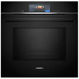 Духова шафа Siemens електрична, 67л, A, дисплей, конвекція, піроліз, ф-ція мікрохвиль, чорний