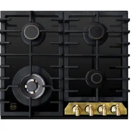 Варильна поверхня газова Kaiser KCG6335EmTurbo - Шx60см. / скло / WOK / чавунні решітки / антрацит