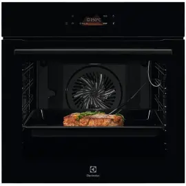 Духова шафа Electrolux електрична, 71л, A++, пара, дисплей, конвекція, піроліз, телескопічні напрямні, чорний